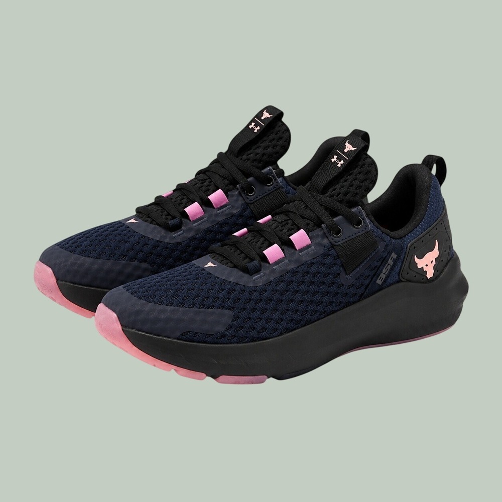 Under Armour Project Rock BSR 2 Mens Training Shoes Navy Black 3027344-402
